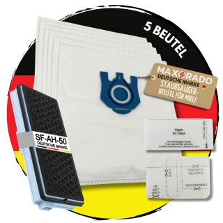 5 Staubsaugerbeutel Hepa Filter Set für Miele C3 C2 Complete S8340 S8430 S8360 S8 S5 S5211 S5210 s8460 Staubsauger