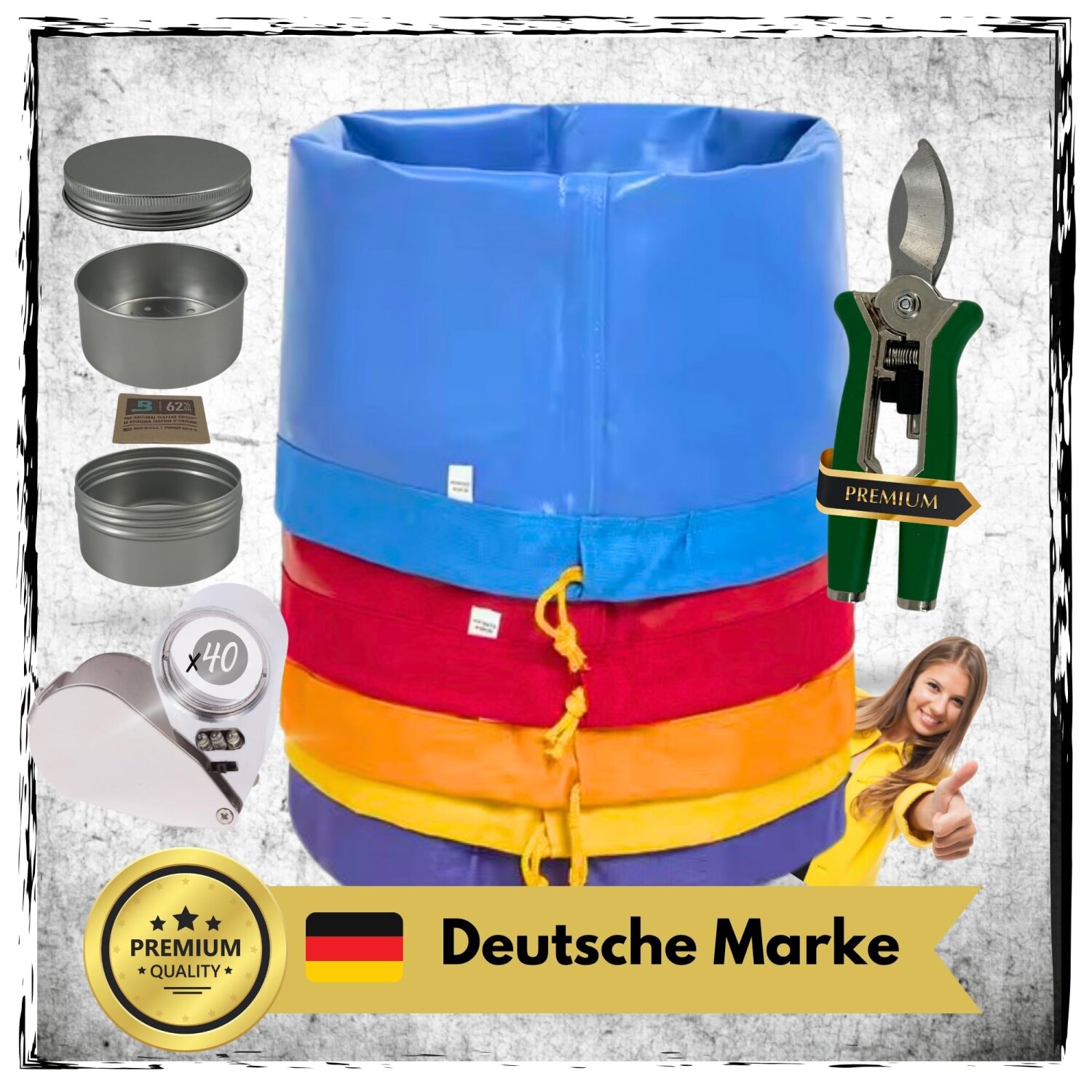 Bubble Bags 5er Set – 5 Gallonen Extraktionsbeutel Für Eiswasser-Hash, 25–220 Mikron