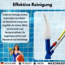 Pool Bodensauger mit Stange und Auffangsack Poolsauger Vakuum Pflege Reinigung