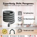 Ablaufschlauch Auslassschlauch zb für AEG Miele Siemens Bosch Neff 22mm gewinkelt – 19mm gerade 0,5 bar 60° C 1,5 m Spülmaschine Waschmaschine Geschirrspüler Schlauch Anschluss