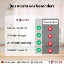 Ablaufschlauch Auslassschlauch zb für AEG Miele Siemens Bosch Neff 22mm gewinkelt – 19mm gerade 0,5 bar 60° C 1,5 m Spülmaschine Waschmaschine Geschirrspüler Schlauch Anschluss