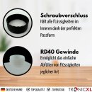 5 Stück 250ml Leerflasche Plastikflasche Flasche 0,25 Liter Kunststoff mit Deckel RD40 Gewinde Vierkantflasche HDPE zum befüllen leere Flasche