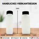 20 Stück 250ml Leerflasche Plastikflasche Flasche 0,25 Liter Kunststoff mit Deckel RD40 Gewinde Vierkantflasche HDPE zum befüllen leere Flasche