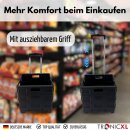 Einkaufstrolley mit Box Kiste faltbar Trolley mit Teleskopgriff klappbar Shopping Bag