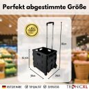 Einkaufstrolley mit Box Kiste faltbar Trolley mit Teleskopgriff klappbar Shopping Bag