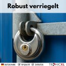 Rundbügelschloss + 2 Schlüssel Vorhängeschloss Sicherheitsschloss Bügelschloss Edelstahl Kneifschutz