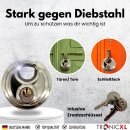 Rundbügelschloss + 2 Schlüssel Vorhängeschloss Sicherheitsschloss Bügelschloss Edelstahl Kneifschutz