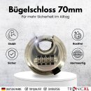 1x Rundbügelschloss Zahlenschloss 70mm...