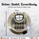 1x Rundbügelschloss Zahlenschloss 70mm Sicherheitsschloss Bügelschloss Vorhängeschloss Edelstahl Kneifschutz