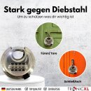 1x Rundbügelschloss Zahlenschloss 70mm Sicherheitsschloss Bügelschloss Vorhängeschloss Edelstahl Kneifschutz