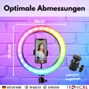 LED RGB Ringlicht 10 Zoll ohne Stativ USB Foto Lampe Smartphone Selfies Licht
