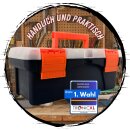 Sonderposten 12 x Werkzeugkoffer aus robustem Kunststoff mit Kleinteilemagazin Werkzeug Koffer Kiste leer klein Werkzeugkiste Angelbox Werkzeugkasten Restposten B2B