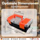 Sonderposten 12 x Werkzeugkoffer aus robustem Kunststoff mit Kleinteilemagazin Werkzeug Koffer Kiste leer klein Werkzeugkiste Angelbox Werkzeugkasten Restposten B2B