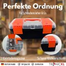 Sonderposten 12 x Werkzeugkoffer aus robustem Kunststoff mit Kleinteilemagazin Werkzeug Koffer Kiste leer klein Werkzeugkiste Angelbox Werkzeugkasten Restposten B2B