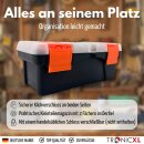 Sonderposten 12 x Werkzeugkoffer aus robustem Kunststoff mit Kleinteilemagazin Werkzeug Koffer Kiste leer klein Werkzeugkiste Angelbox Werkzeugkasten Restposten B2B