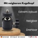 Smartphone Halterung mit Kugelkopf für Blitzschuh für Kamera Befestigung Handy kompatibel mit iPhone Handyhalterung Stativ Adapter ColdShoe Kaltschuh Mount und 1/4 Zoll Gewinde