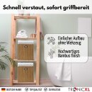 Premium Faltbox für Regal Vliess-Stoff + Bambus 31x31x31cm Aufbewahrungswürfel Aufbewahrungsbox Ordnungsbox kompatibel mit IKEA Kallax