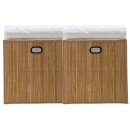 2x Premium Faltbox für Regal Vliess-Stoff + Bambus...