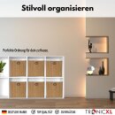 4x Premium Faltbox für Regal Vliess-Stoff + Bambus...