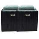 2x Premium Faltbox für Regal Vliess-Stoff + Bambus...