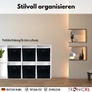 2x Premium Faltbox für Regal Vliess-Stoff + Bambus...