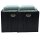 2x Premium Faltbox für Regal Vliess-Stoff + Bambus 31x31x31cm Aufbewahrungswürfel Aufbewahrungsbox Schwarz