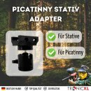 Kugelkopf Stativ Adapter für Picatinny Pica Tinny...
