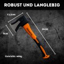 Kleine Axt Spaltaxt klein Beil Karbon Stahl 600g Fiberglas Stiel Holz Brennholz