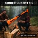 Kleine Axt Spaltaxt klein Beil Karbon Stahl 600g Fiberglas Stiel Holz Brennholz