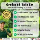 Zimmergewächshaus Anzuchtkasten Anzucht Set Starter + Pflanztöpfe + Werkzeug + Handschuhe für Samen Stecklinge Sämling Keimling Mini Gewächshaus