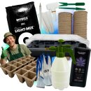 71 Teile Anzucht Komplett Set für Growbox Grow Starter Set Erde Dünger Pflanzsprüher Töpfe für Samen Zimmergewächshaus Light Mix für Zelt