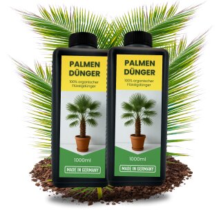2x 1L Natürlicher Hanfpalmendünger 2L Hanfpalme Dünger Palmendünger 2 Liter Flüssigdünger für drinen und draußen Außen Pflanzendünger  organisch 2000ml