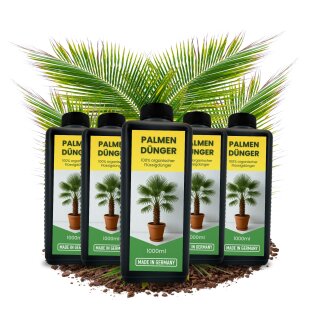 5x 1L Natürlicher Hanfpalmendünger 5L Dünger Palmendünger 5 Liter Flüssigdünger für drinen und draußen Außen Pflanzendünger Pflanzenstärkungsmittel Blatt- & Wurzeldünger organisch 5000ml