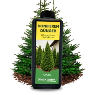 1L Langzeit Koniferendünger organisch I Organischer Flüssig Dünger Koniferen 1 Liter für Thuja Occidentalis Kiefern Fichten Tannen Lärchen Douglasien Zedern Eibe Flüssigdünger