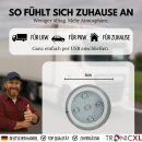 USB LED Beleuchtung für Lufterfrischer kompatibel mit Poppy kompatibel mit All Ride 7 Farben für LKW AUTO KFZ HOME