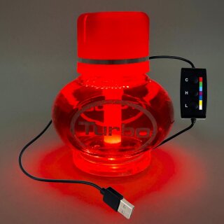 USB LED Beleuchtung + 150ml Set Lufterfrischer beleuchtet 7 Farben für LKW AUTO KFZ HOME (Kirsche)
