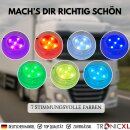 USB LED Beleuchtung + 150ml Set Lufterfrischer beleuchtet 7 Farben für LKW AUTO KFZ HOME (Kirsche)