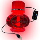 USB LED Beleuchtung + 150ml Set Lufterfrischer beleuchtet 7 Farben für LKW AUTO KFZ HOME (Kirsche)