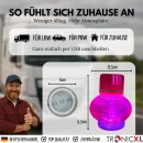 USB LED Beleuchtung + 150ml Set Lufterfrischer beleuchtet 7 Farben für LKW AUTO KFZ HOME Lavendel
