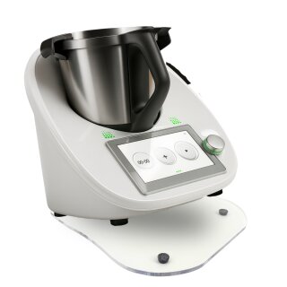 Gleitbrett für Thermomix TM6 TM5 TM31 Rollbrett Unterlage Acryl für Thermomix Gleiter für müheloses Verschieben + Anti-Rutsch Füße