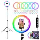 RGB LED Ringlicht mit 210cm Stativ groß + Ring...