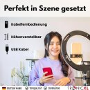 Ringlicht RGB LED mit Premium Smartphone Kamera Stativ...
