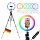 Ringlicht RGB LED mit Premium Smartphone Kamera Stativ mit Lampe Selfie Video Foto