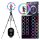 RGB Ringlicht 1,05m Premium Stativ + Selbstauslöser für iPhone Smartphone Kamerastativ Tripod mit Ringleuchte Ringlampe Handy Halterung für Foto Video