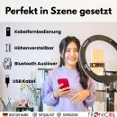 RGB LED Ringlicht mit 210cm Stativ + Selfie Auslöser...