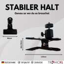 Handy Halterung + Selbstauslöser Tischhalterung Smartphone Klemmstativ Tisch Klemme mit Kugelkopf für iPhone Handys Smartphones