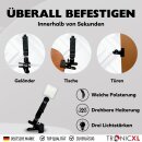 Smartphone Halterung Tisch drehbar + LED Lampe Videoleuchte Klemmstativ Tischklemme Tischständer