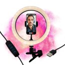 Ringlicht 10 Zoll + Klemmhalterung Klemmstativ für...