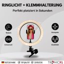 Ringlicht 10 Zoll + Klemmhalterung Klemmstativ für...