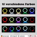 RGB Ringlicht 10 Zoll + Handyhalterung Klemmstativ für Tisch Selfie Influencer Lampe Leuchte LED für TikTok YouTube Instagram